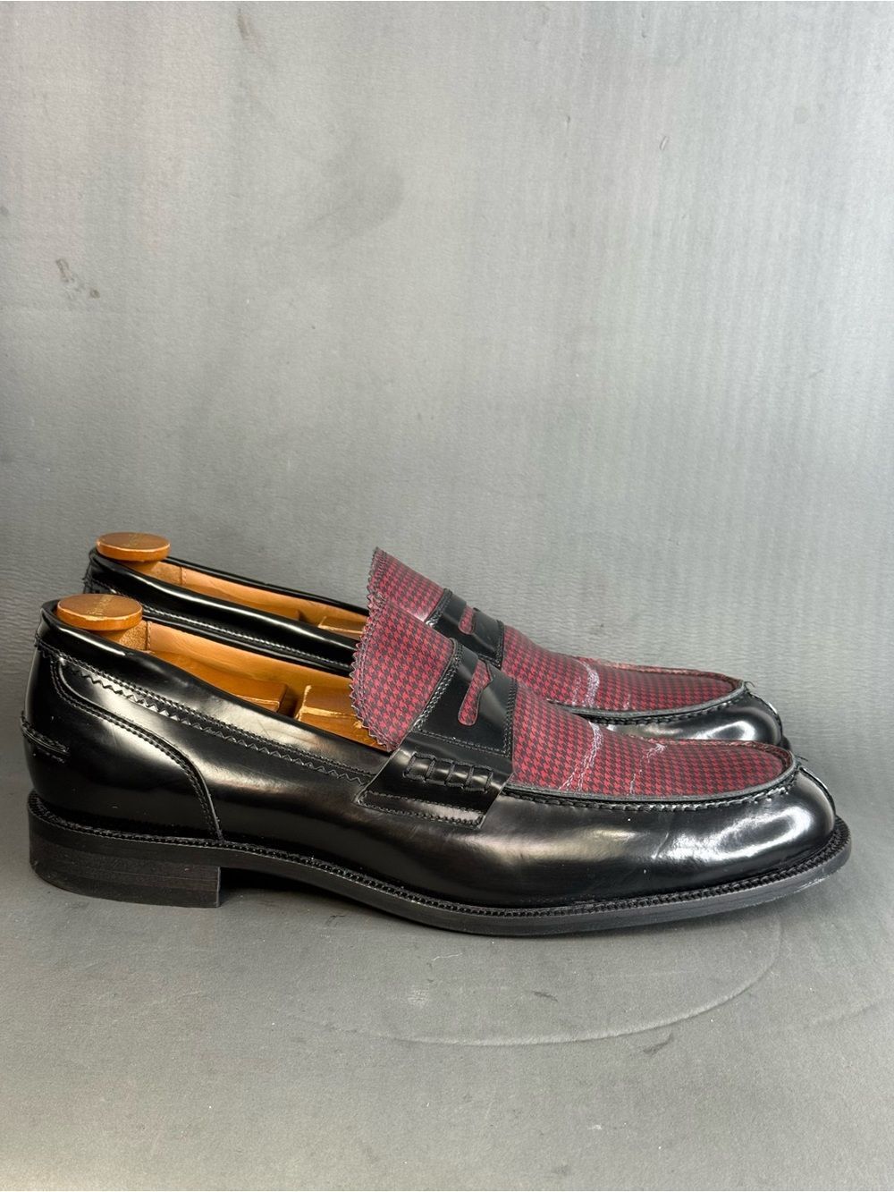 Paul Fredrick Vero Cuoio made in Italy slip on leather loafers shoes men's 13